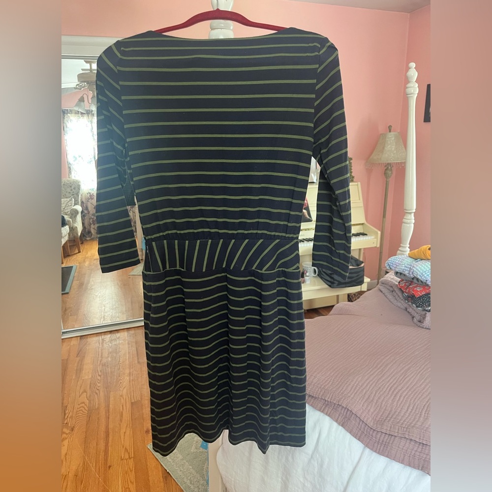 L.L. Bean Signature Striped Dress, Size 4 - Picture 3 of 4